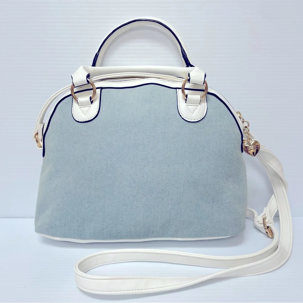 NWT Juicy Couture Denim Heritage Satchel - Picture 4 of 10